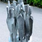 Schmiedeskulptur Figuren ca. 200mm hoch auf Stehle   1850€